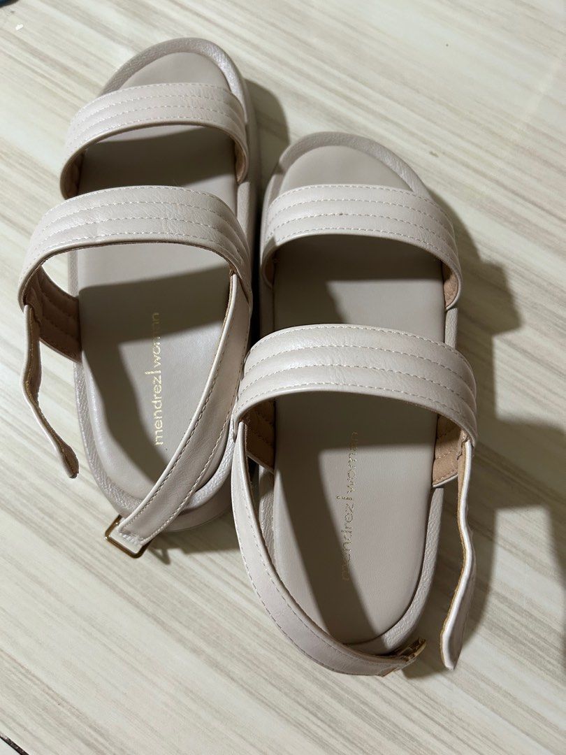 Mendrez two strap sandals (wedge about 1 inch height) (Category: Flats & Sandals) located in Pateros City. Submitted by dolengarcia (Listing ID 1378654527, Image 1). Description: Once lang po nasuot size 37.