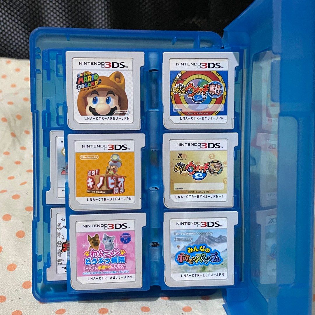 Nintendo DS and 3DS Games JAPAN (Category: Nintendo) located in Paranaque City. Submitted by lxtrgianne (Listing ID 1378643142, Image 2). Description: Nintendo DS and 3DS Games JPN Clean pins, in very good condition, working and ready to play. 20+ game carts PHP 2,000 TAKE ALL Location: Paranaque City Shipping: Grab/Lalamove (book your own rider) or LBC if provinces (SF + 200 service fee) Mode of payment: Gcash / Maya / BDO .