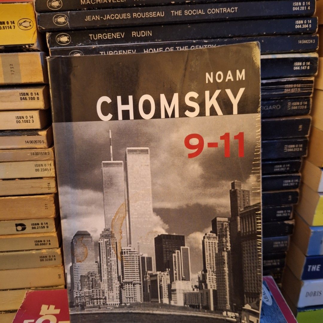 Noam Chomsky Set (Category: Storybooks) located in Makati City. Submitted by boyojack (Listing ID 1378633339, Image 2). Description: 9-11 - 200 hegemony or survival - 250 rogue states - 250 how the world works - 350 get all for 900 LOCATION: MAKATI MOP: GCASH, MAYA, METROBANK MOD: LALAMOVE, GOGOEXPRESS, J&T, LBC.