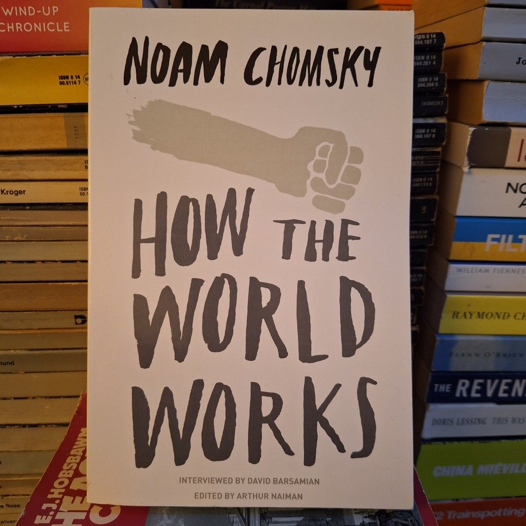 Noam Chomsky Set (Category: Storybooks) located in Makati City. Submitted by boyojack (Listing ID 1378633339, Image 3). Description: 9-11 - 200 hegemony or survival - 250 rogue states - 250 how the world works - 350 get all for 900 LOCATION: MAKATI MOP: GCASH, MAYA, METROBANK MOD: LALAMOVE, GOGOEXPRESS, J&T, LBC.