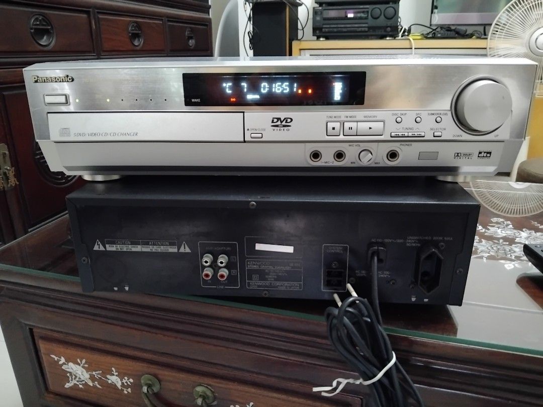 Panasonic dvd receiver (Category: Soundbars, Speakers & Amplifiers) located in Singapore. Submitted by kaitaiong035036 (Listing ID 1378593619, Image 2). Description: receiver with 5 dvd changer, fully working conditions..
