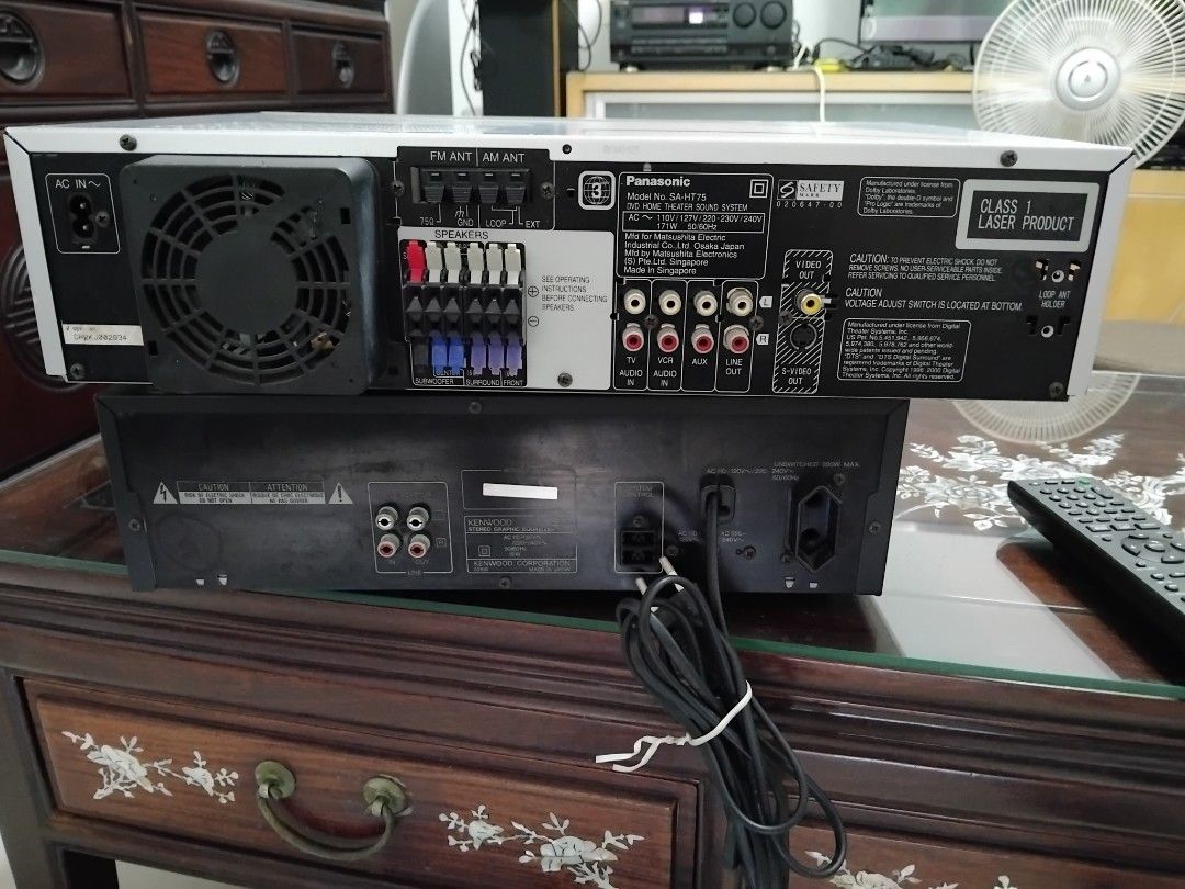 Panasonic dvd receiver (Category: Soundbars, Speakers & Amplifiers) located in Singapore. Submitted by kaitaiong035036 (Listing ID 1378593619, Image 3). Description: receiver with 5 dvd changer, fully working conditions..