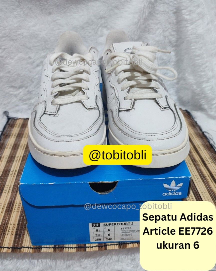 Preloved sepatu Adidas Supercourt EE7726 white ukuran 39