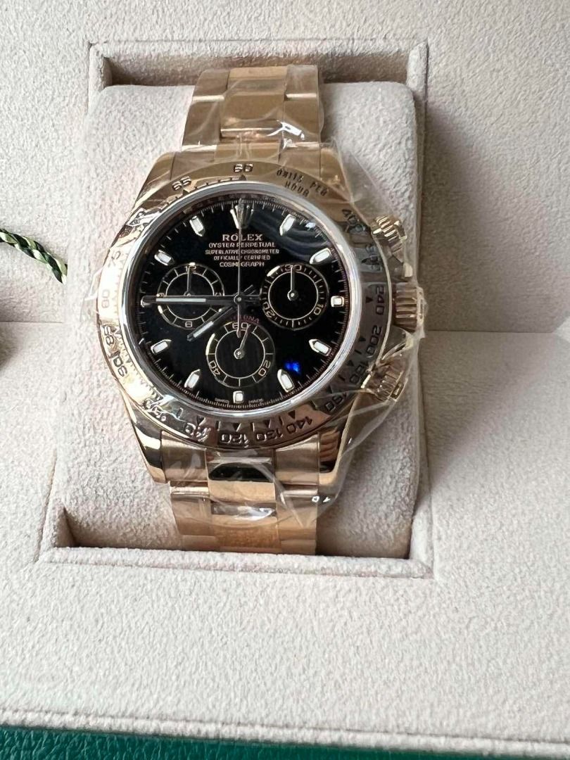 ROLEX DAYTONA SOLID YELLOW GOLD (Category: Luxury Watches) located in Pasig City. Submitted by tycoon.cars (Listing ID 1378605294, Image 2). Description: ROLEX DAYTONA SOLID YELLOW GOLD REF. 116508 Brand new/Unworn 2020 Model Black face Complete inclusions.