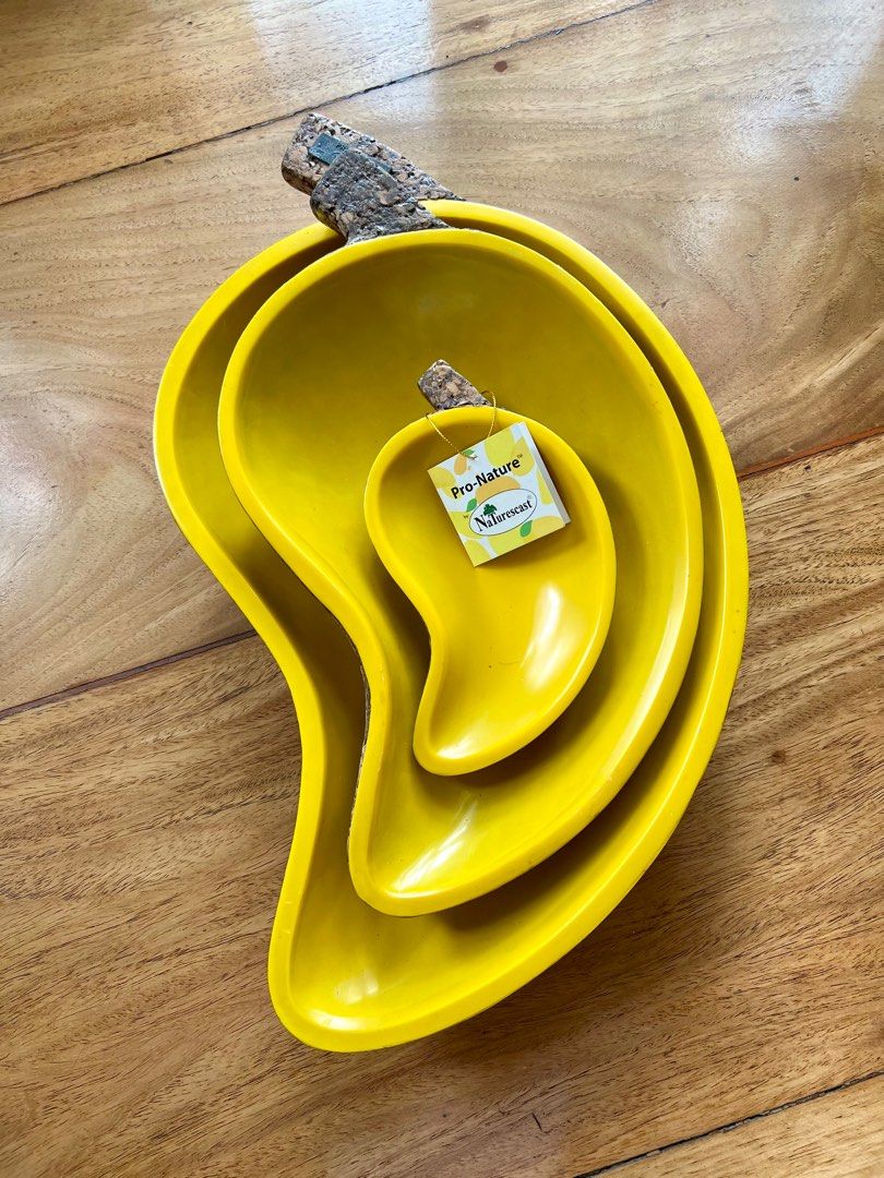 Set of 3 Mango Decorative Bowls (Category: Vases & Decorative Bowls) located in Manila. Submitted by kextrastuff (Listing ID 1378590786, Image 1). Description: Set of 3 (different sizes) Made from Philippine mango seeds Stored, never used.
