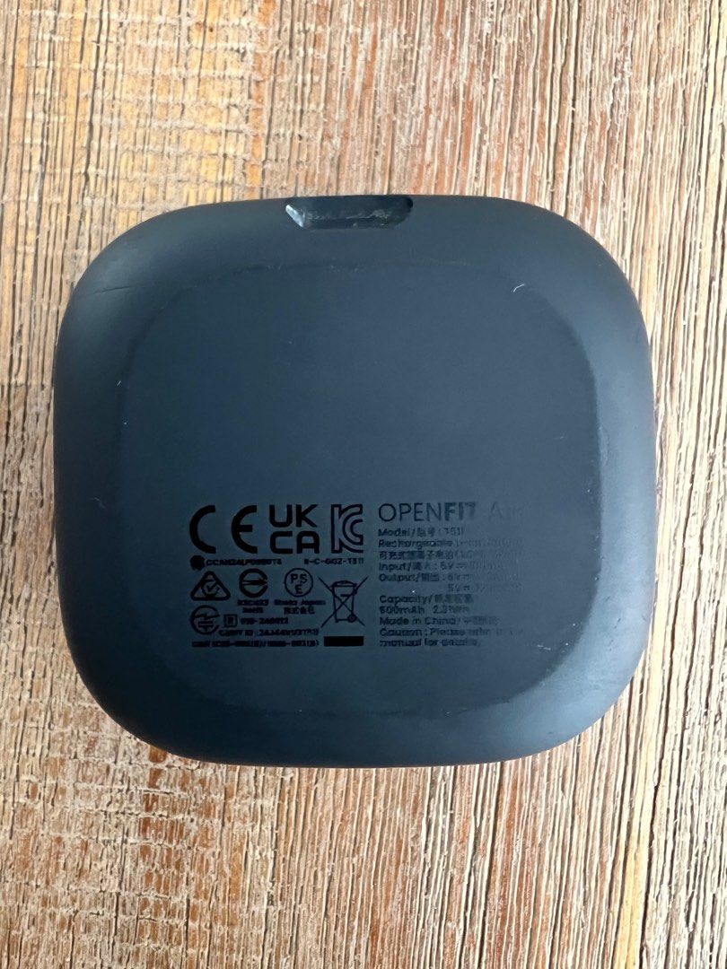 Shokz OpenFit Air Charging Case (Category: Earphones) located in Singapore. Submitted by gadgetsgadgetsgadgets (Listing ID 1378600663, Image 3). Description: Genuine Shokz OpenFit Air charging case. only. Excellent condition. RFS - Misplaced my earbuds. .