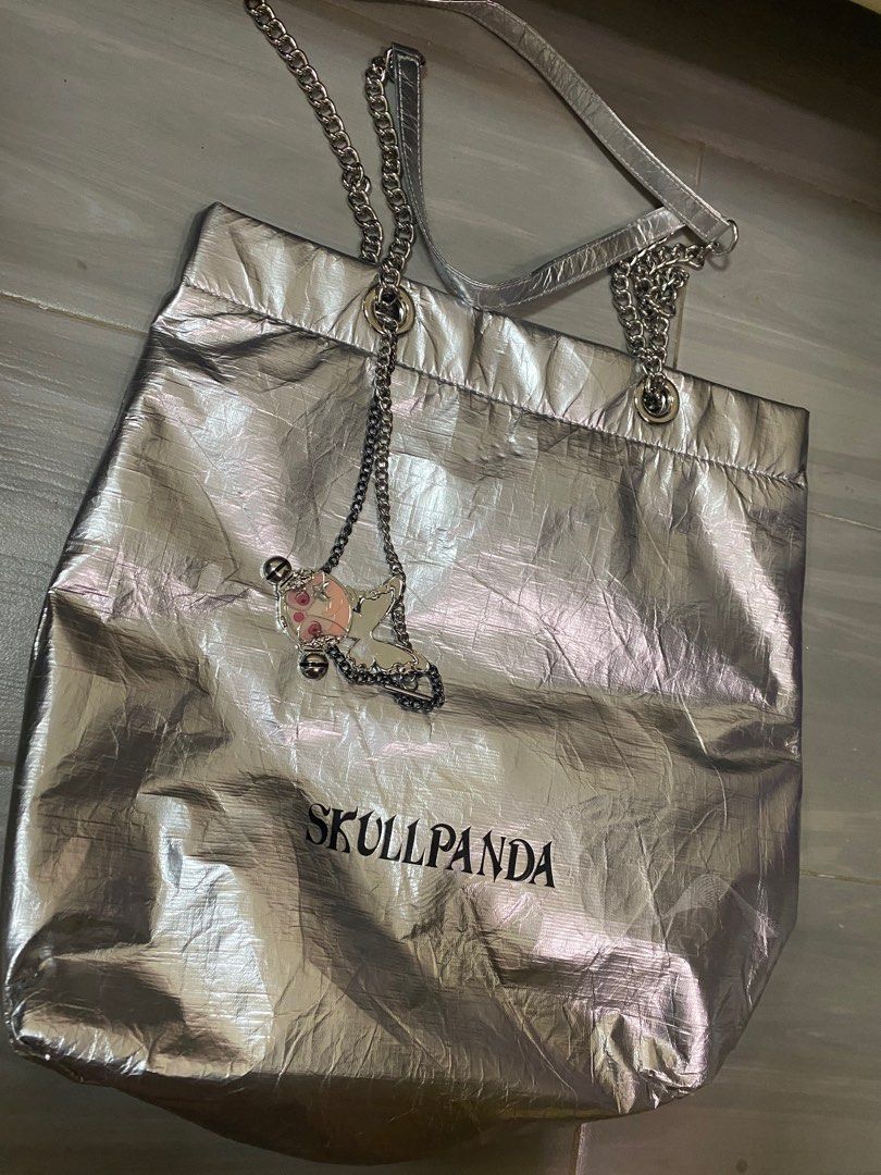 SKULLPANDA silver tote bag (Category: Luxury Bags & Wallets) located in Cavite. Submitted by vvvv.store (Listing ID 1378717469, Image 1). Description: only used once prig price 3.9k.