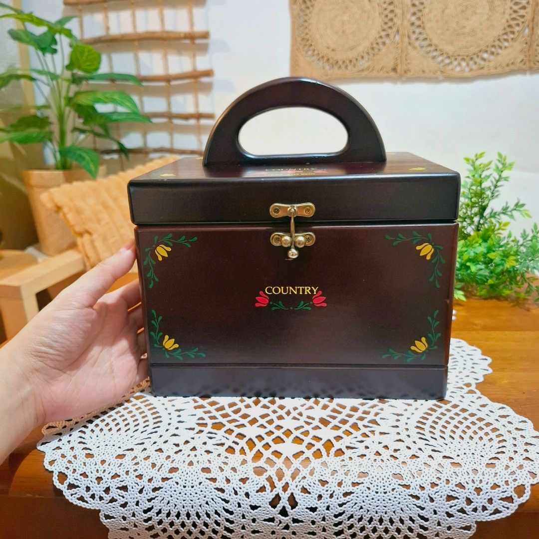 Solid wood first-aid box medicine kit box organizer (Category: Storage Boxes & Baskets) located in Dasmarinas. Submitted by millennialmeetsvintage (Listing ID 1378643843, Image 3). Description: solid wood in excellent condition H 17 x L 22 x W 17 cm last price posted no haggling 🙅‍♀️ 📌shipping via lalamove only 📌no reservations, first-to-pay basis 📌nx o physical store, no walk-ins 📌ships from dasma cavite 📌no COD transactions.