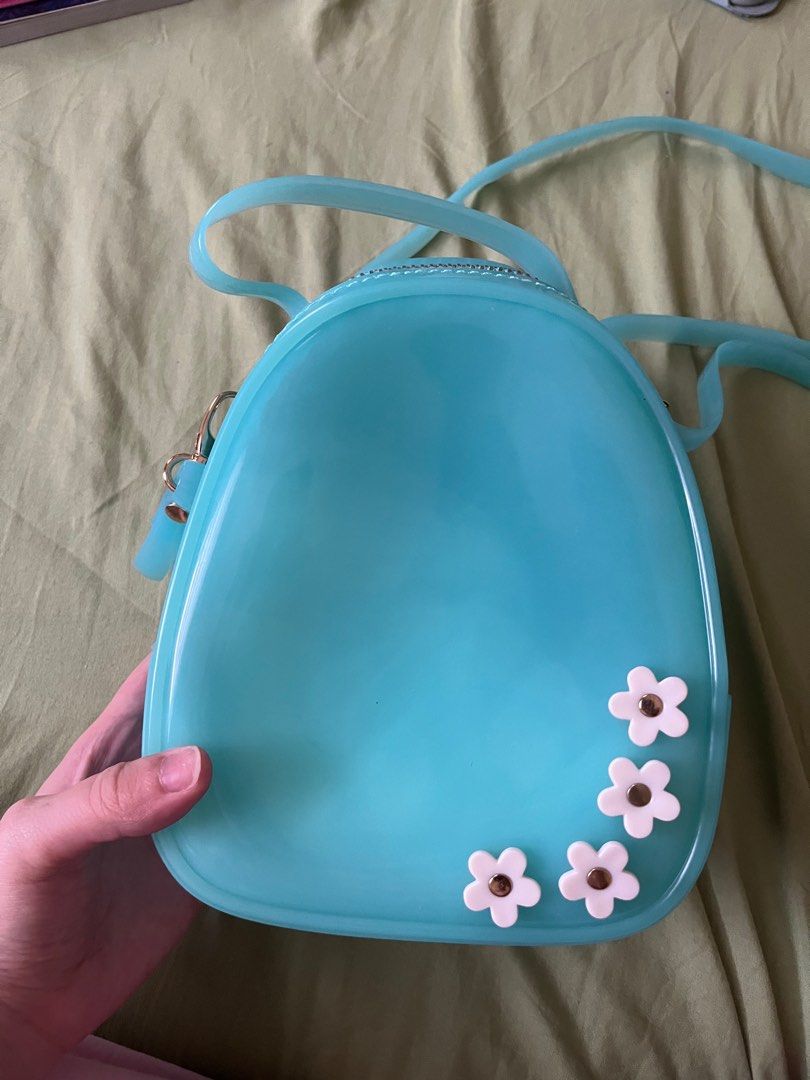 TAKE ALL cute jelly bags (Category: Cross-body Bags) located in Bulacan. Submitted by home_declutter.ph (Listing ID 1378563655, Image 2). Description: Good for galaan po! Cute din po for kids especially yung teal na bag!! Never used po, Naka stuck nalang po dito Location: Baliwag Bulacan MOP:Gcash MOD:J&t or lalamove.