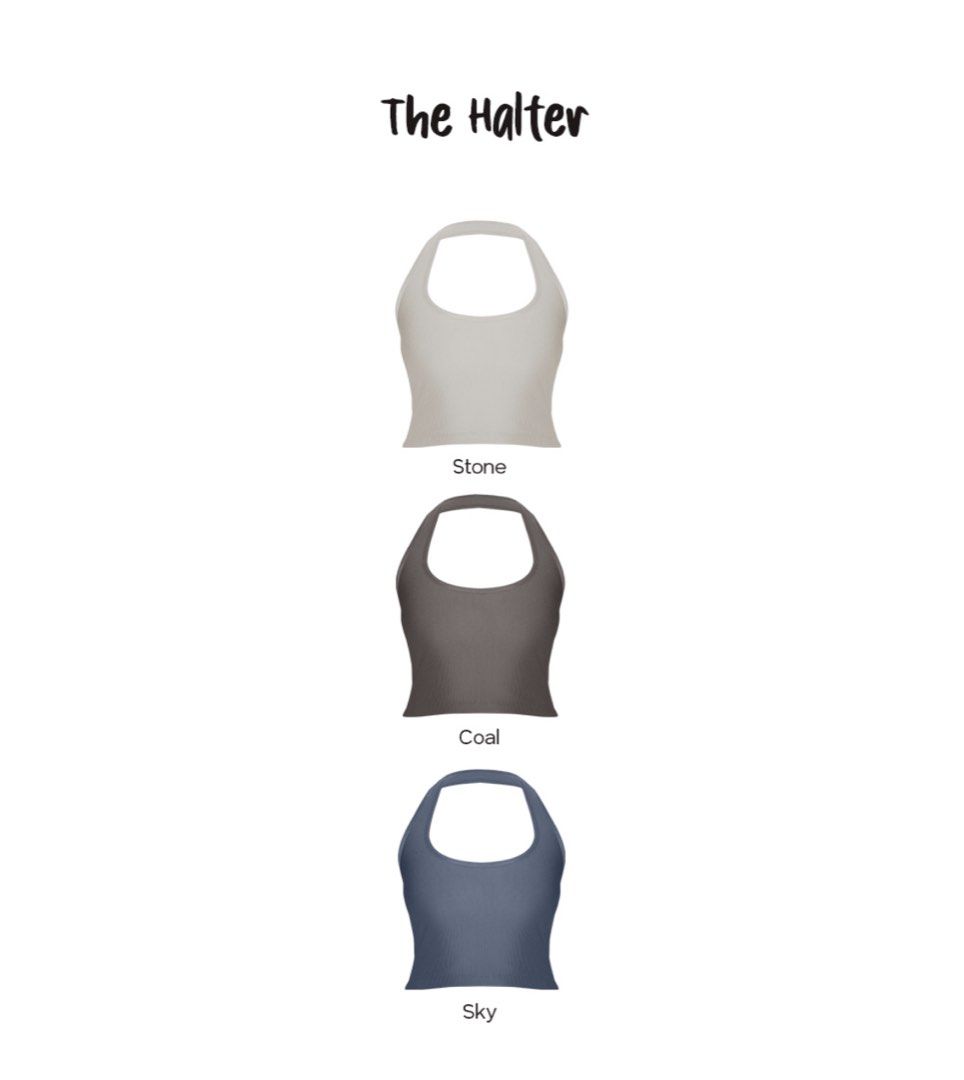 Tapies halter neck top in coal (Category: Sleeveless) located in Manila. Submitted by basicbaguette (Listing ID 1378548060, Image 2). Description: .