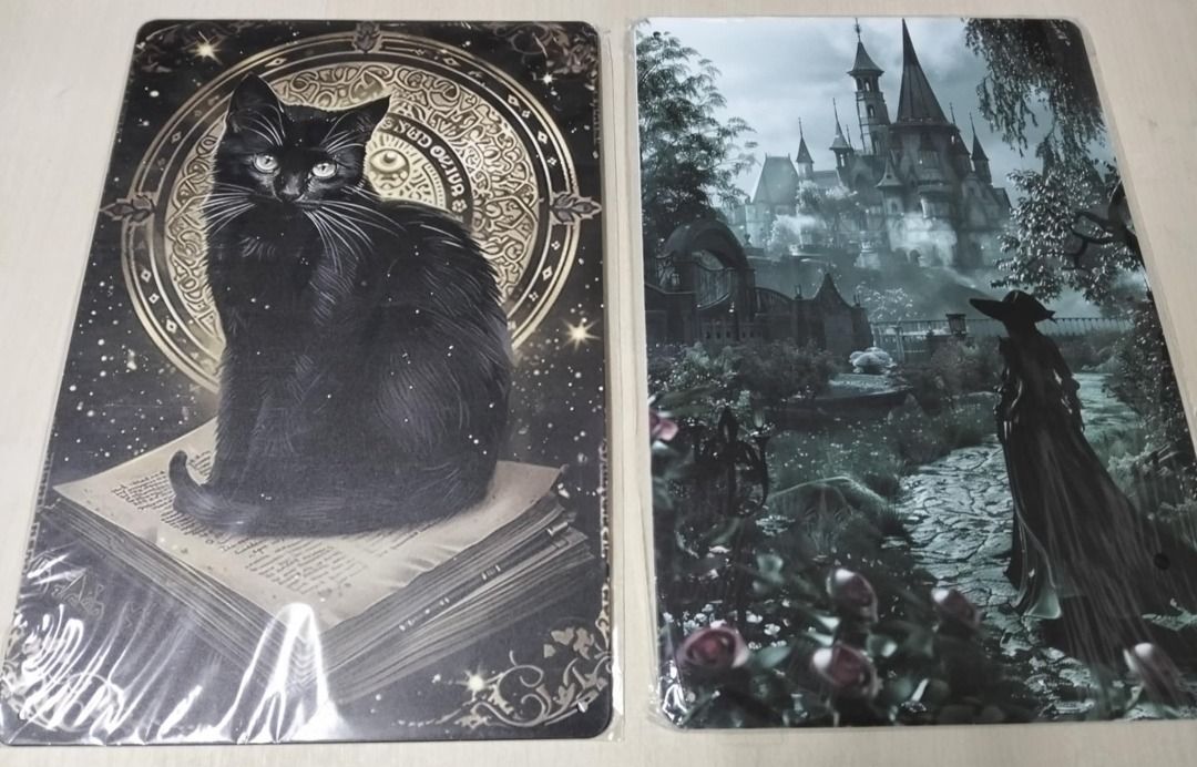 Tin Can Wall Display Set of Two (Category: Wall Decor) located in Taguig. Submitted by Bloomscorner1 (Listing ID 1378552118, Image 3). Description: Set contains: 1) Black Cat Wall Display 2) Witch in a Castle Display - size: 12 x 8 inches.