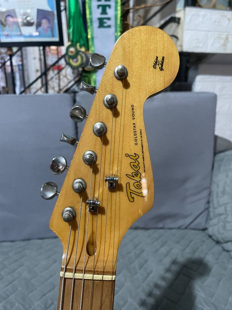 Tokai Strat (mic) (Category: Musical Instruments) located in Las Pinas. Submitted by agakylanz6 (Listing ID 1378105514, Image 1). Description: Slightly used tokai strat (mic) , guitar stand, strap, and ordinary RJ guitar bag for sale only for pick up only @ Vista Riva, Fruto Santos Avenue, Zapote Las Piñas or @ SM Sucat Paran̈aque.