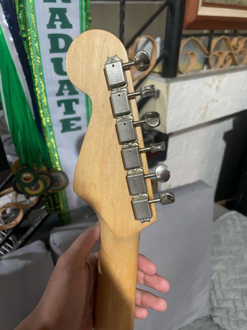 Tokai Strat (mic) (Category: Musical Instruments) located in Las Pinas. Submitted by agakylanz6 (Listing ID 1378105514, Image 2). Description: Slightly used tokai strat (mic) , guitar stand, strap, and ordinary RJ guitar bag for sale only for pick up only @ Vista Riva, Fruto Santos Avenue, Zapote Las Piñas or @ SM Sucat Paran̈aque.