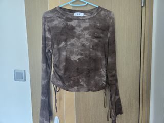 啡紮染長袖收腰衫Top64230339876097110