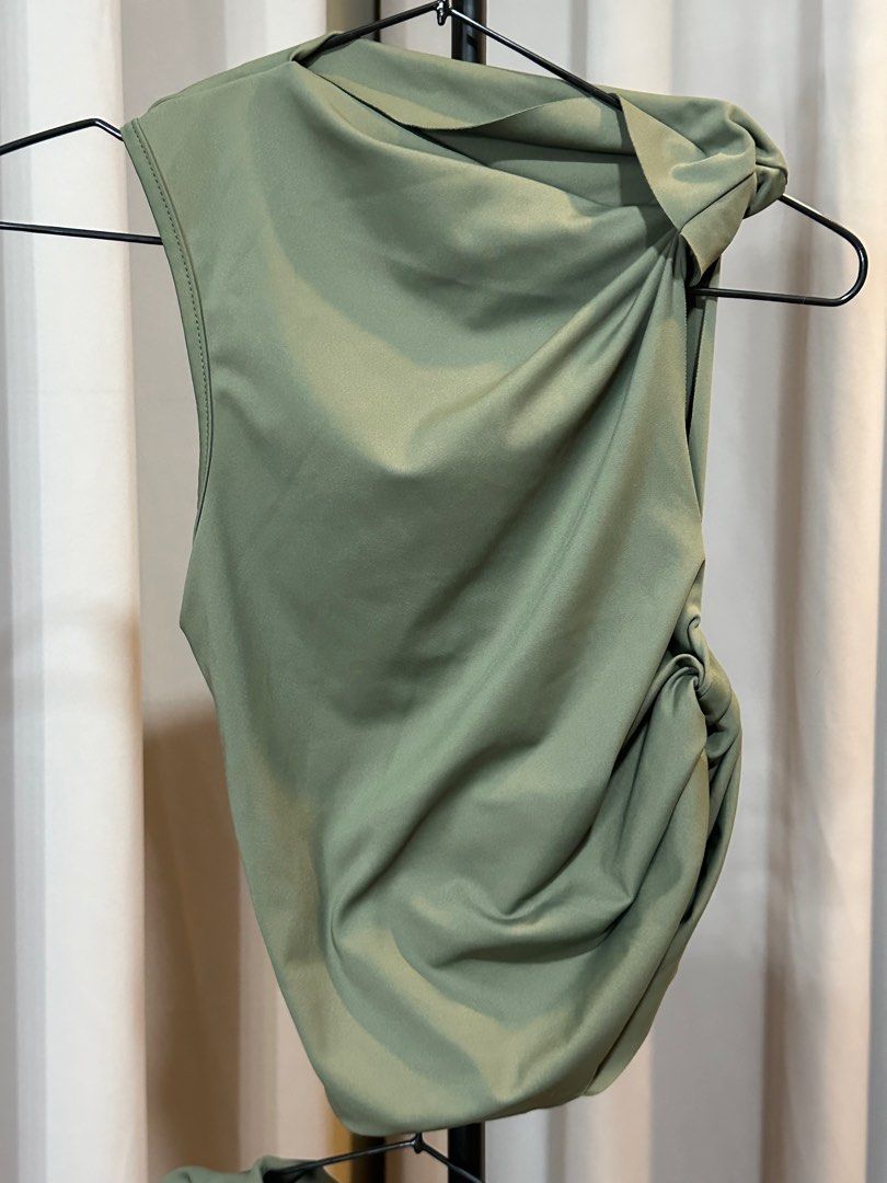 Twisted Two Pieces Set (Category: Sets or Coordinates) located in Quezon City. Submitted by cesssl (Listing ID 1378658025, Image 3). Description: Color - Army Green.
