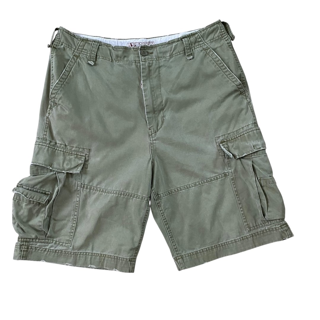 Vintage Army Green Cargo Shorts, Men's Fashion, Bottoms, Shorts on — free download