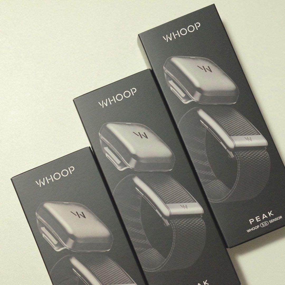 Whoop 5.0 Band Peak (ON HAND) (Category: Wearables & Smart Watches) located in Pasig City. Submitted by cokezerroo (Listing ID 1378706775, Image 1). Description: Whoop Peak 5.0 Latest device from Whoop with Whoop Age! Brand New & Sealed fresh from 🇺🇸 18,999 only! Includes: -1 year Peak subscription -5.0 Sensor Device -Superknit Obsidian Band -Wireless Charger .