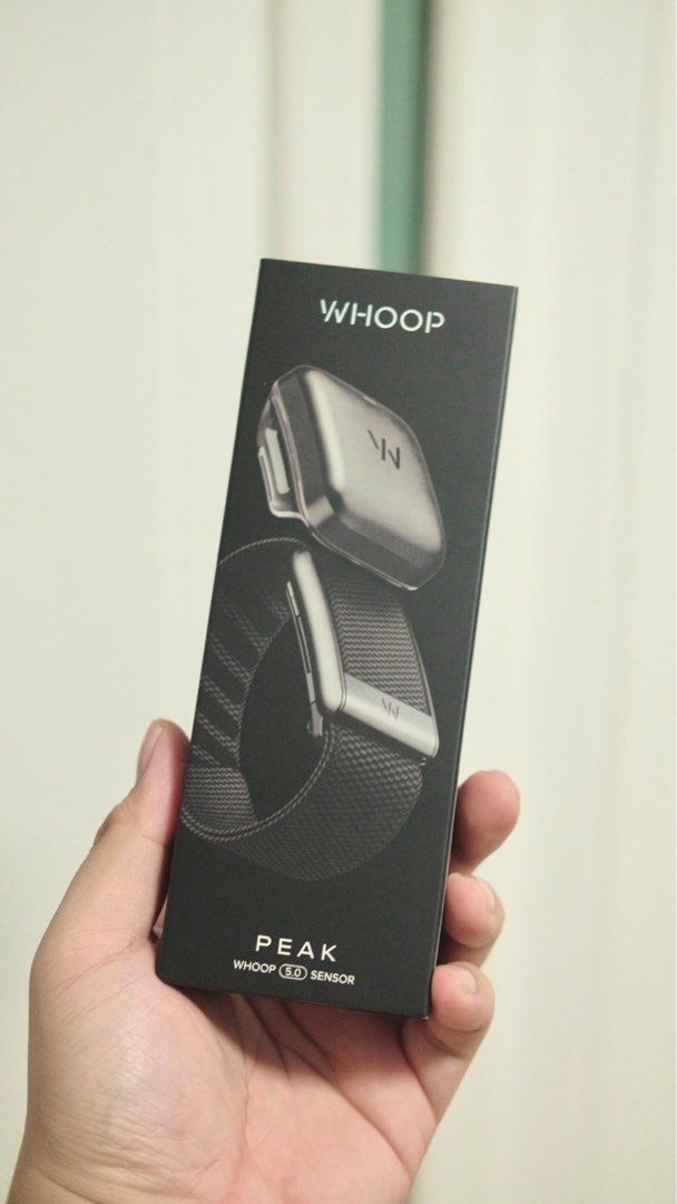 Whoop 5.0 Band Peak (ON HAND) (Category: Wearables & Smart Watches) located in Pasig City. Submitted by cokezerroo (Listing ID 1378706775, Image 2). Description: Whoop Peak 5.0 Latest device from Whoop with Whoop Age! Brand New & Sealed fresh from 🇺🇸 18,999 only! Includes: -1 year Peak subscription -5.0 Sensor Device -Superknit Obsidian Band -Wireless Charger .
