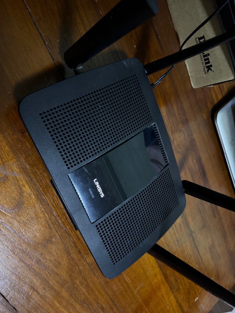 WIFI 5Ghz & 2.4Ghz ROUTER / ✅ LAN CABLE / ✅ POWER CABLE / Linksys EA8100 Router (Category: Networking) located in Singapore. Submitted by prawn.noodle (Listing ID 1378673801, Image 1). Description: Used Linksys EA8300 router. Includes multiple Ethernet ports and USB ports. Tested and working. Great for home or small office use. Power adapter & Lan cable included..