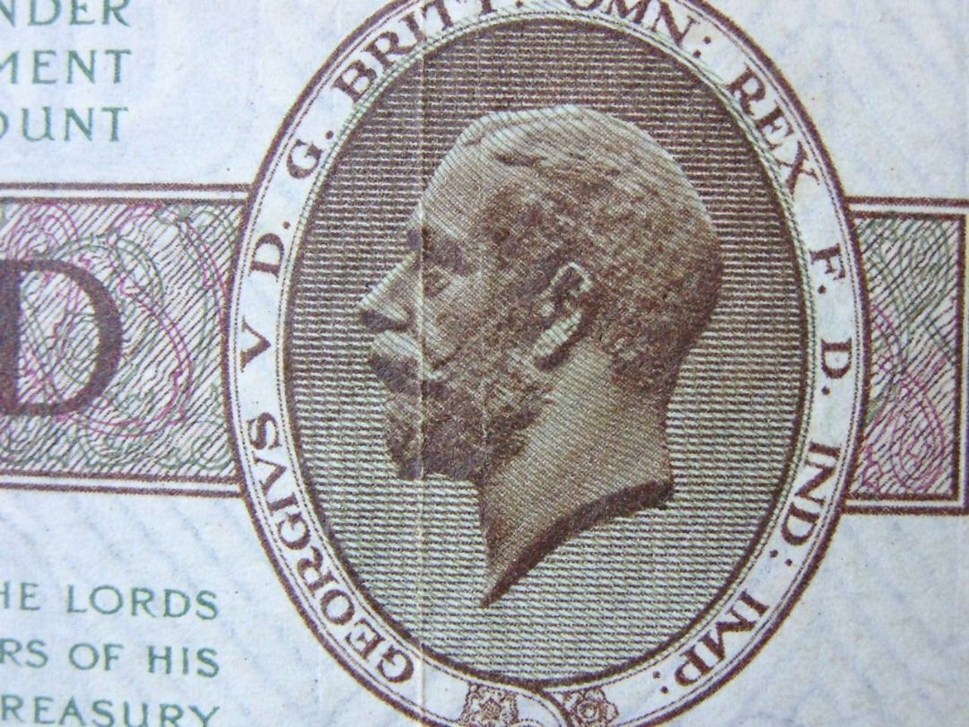 英國銀票-1921年大英帝國及愛爾蘭(United Kingdom of Great Britain &  Ireland)皇家庫務局英皇佐治五世(King George V)像聖佐治屠魔龍徽倫敦國會大廈(London Parliament)壹英鎊(ONE  POUND)銀票, 興趣及遊戲, 收藏品及紀念品, 錢幣- Carousell