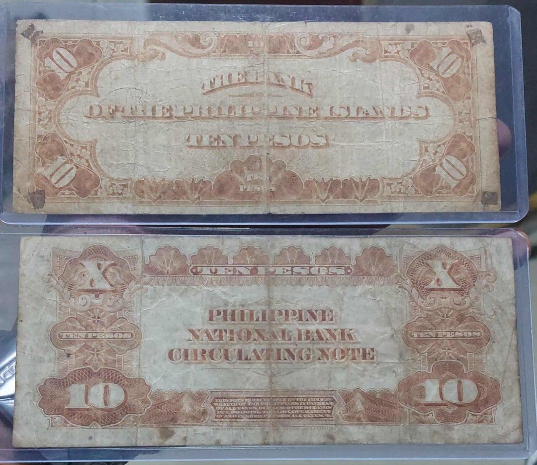 1933 BPI and 1937 PNB 10 Pesos (Category: Currency) located in Manila. Submitted by wildcrystal.3b537c (Listing ID 1378910941, Image 2). Description: Puregold Makati meet up.