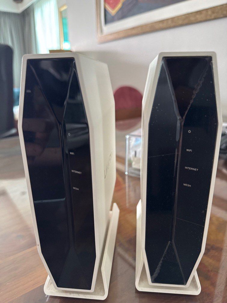 2 x Linksys AX5400 (Category: Networking) located in Singapore. Submitted by isaac.chia (Listing ID 1378776542, Image 1). Description: Selling 2 x Linksys 5400. Selling due to recontract. You can use both connected to each other to extend the signal .