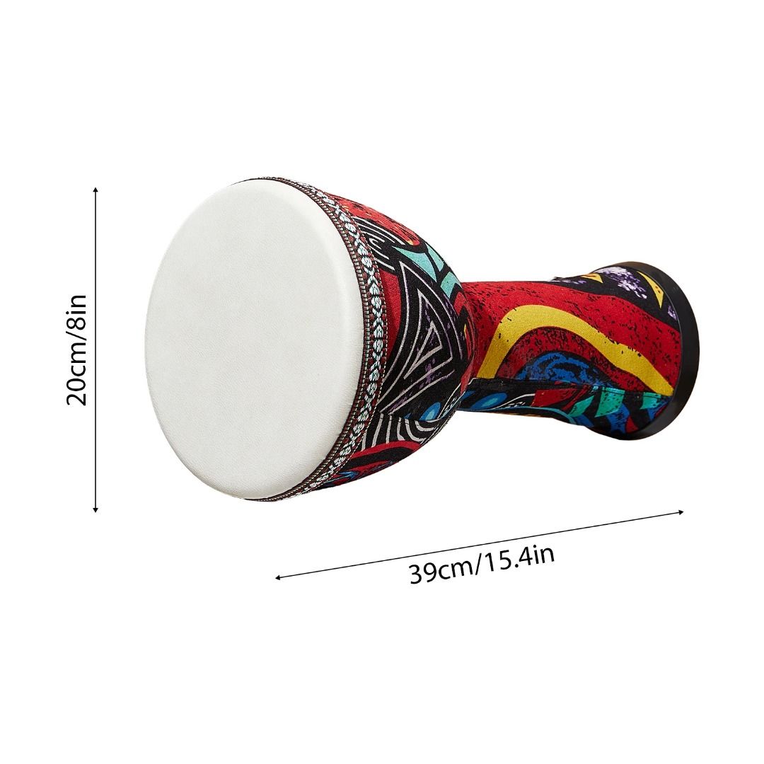 8-inch African Drum PVC Drum Body Goatskin Drum Surface Lightweight ...