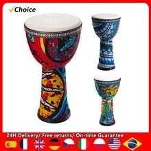 8-inch African Drum PVC Drum Body Goatskin Drum Surface Lightweight ...