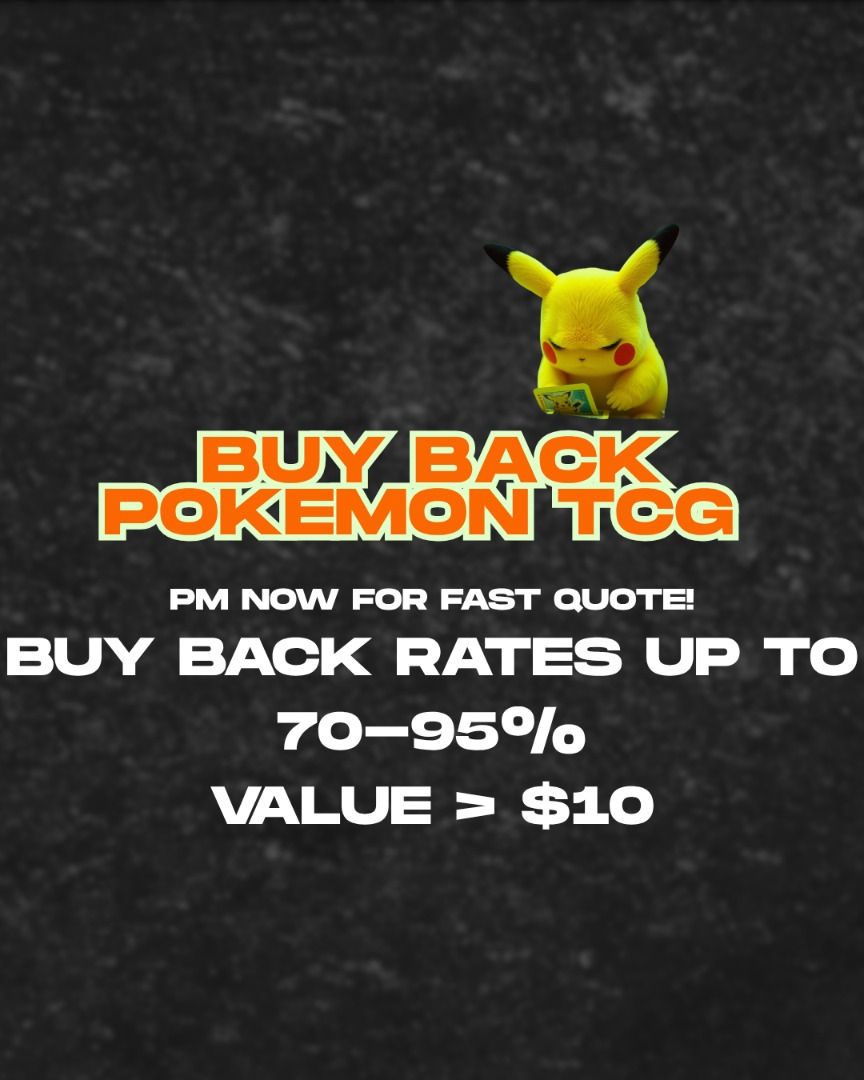WANT TO BUY Pokmon TCG Cards  Up to 95% Value Paid, Hobbies & Toys,  Toys & Games on Carousell