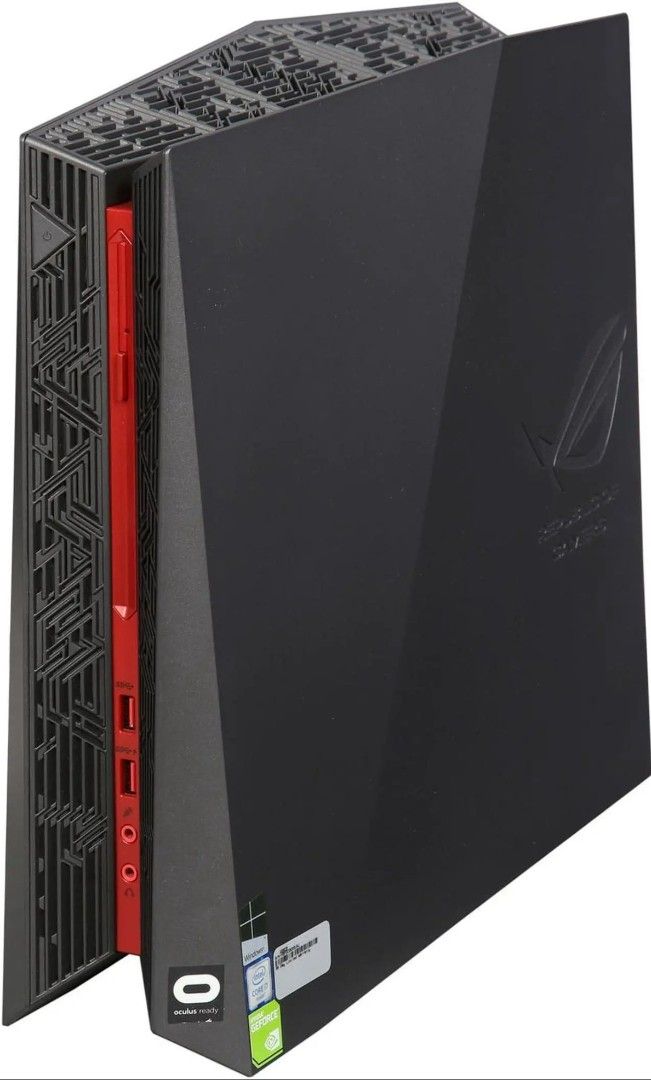 ASUS ROG G20CB-WB71-GTX1080 (Category: Desktops) located in Singapore. Submitted by sumitbewal8919400 (Listing ID 1378735887, Image 3). Description: - ASUS ROG G20CB-WB71-GTX1080 - Compact and stylish design - Features USB and audio ports - Sleek black with red accents - ASUS logo included - Ideal for gaming and general tasks - Inquire for more information - Desktop Computer Intel Core i7 6th Gen 6700 (3.4 GHz) 16 GB DDR4 1 TB HDD 512 GB SSD NVID