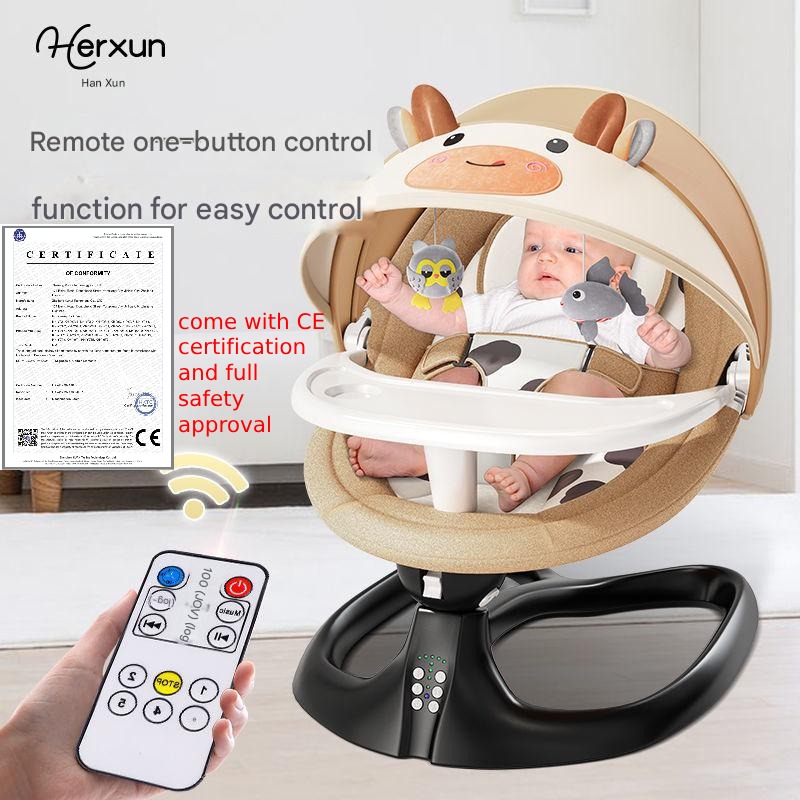 Baby electric rocking chair for newborn baby to sleep cradle bed with ...