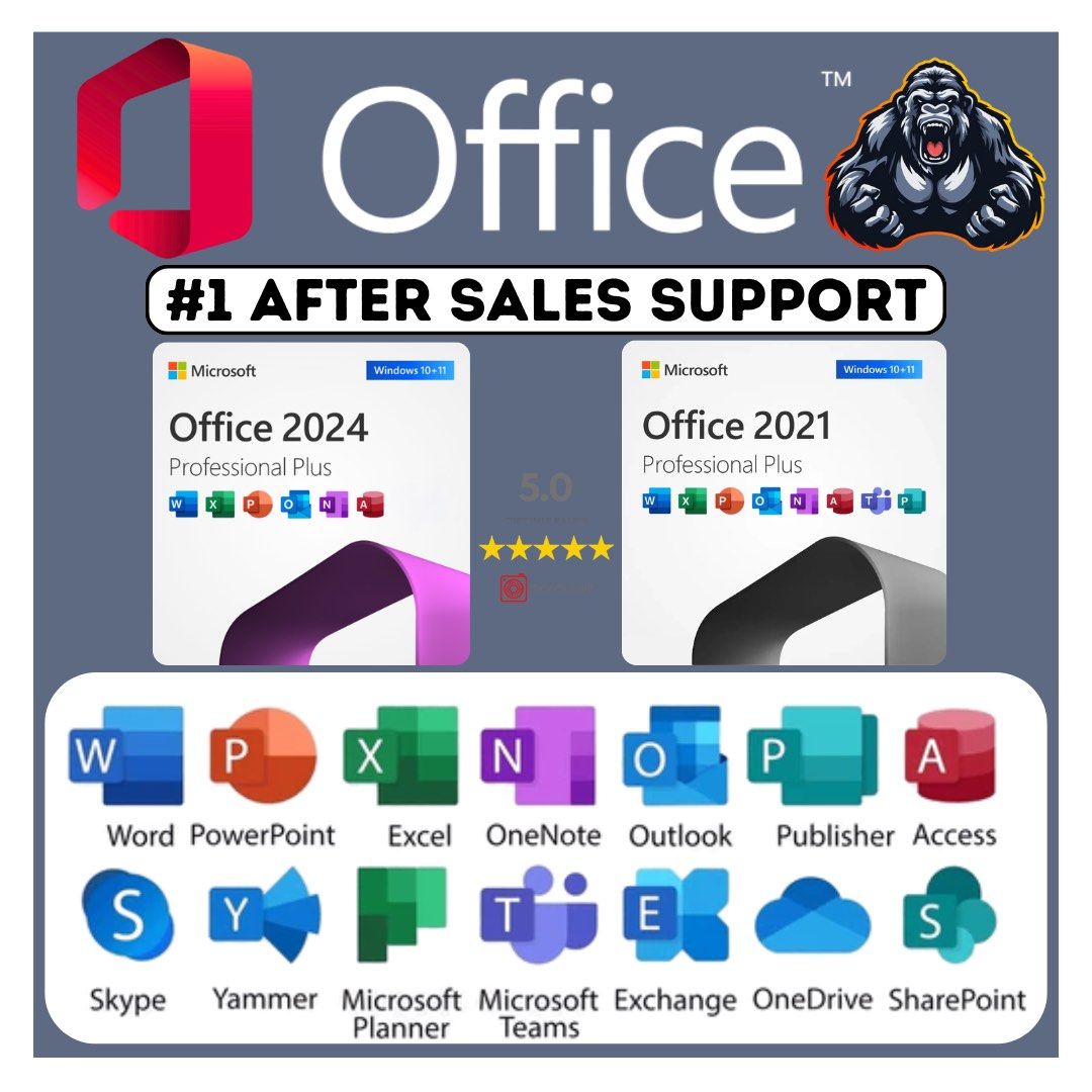 ⭐️BEST SUPPORT⭐️ Microsoft Office 2024/2021 Professional Plus | 365 | Windows 11 key (Category: Software) located in Singapore. Submitted by bapetech (Listing ID 1378750065, Image 1). Description: 🖥️ FOR WINDOWS PC USERS 💼 Office 2024 Pro Plus (Bind to PC) – TBC 💼 Office 2024 Home (Microsoft Email) – $129.90 💼 Office 2024 Home & Business (Microsoft Email) – $169.90 💼 Office 2021 Pro Plus 🔹 Bind to PC – $11.90 🔹 Bind to Microsoft Email – $1