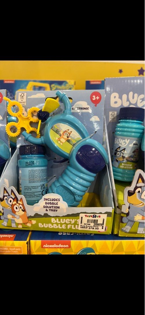 BLUEY bubble gun ( no box) (Category: Kids Toys) located in Quezon. Submitted by smallville.ph (Listing ID 1378888983, Image 1). Description: 2 pieces available for this ~No box ~ used once only 📍Quezon City ✅MOP Gcash, maya / bank transfer .