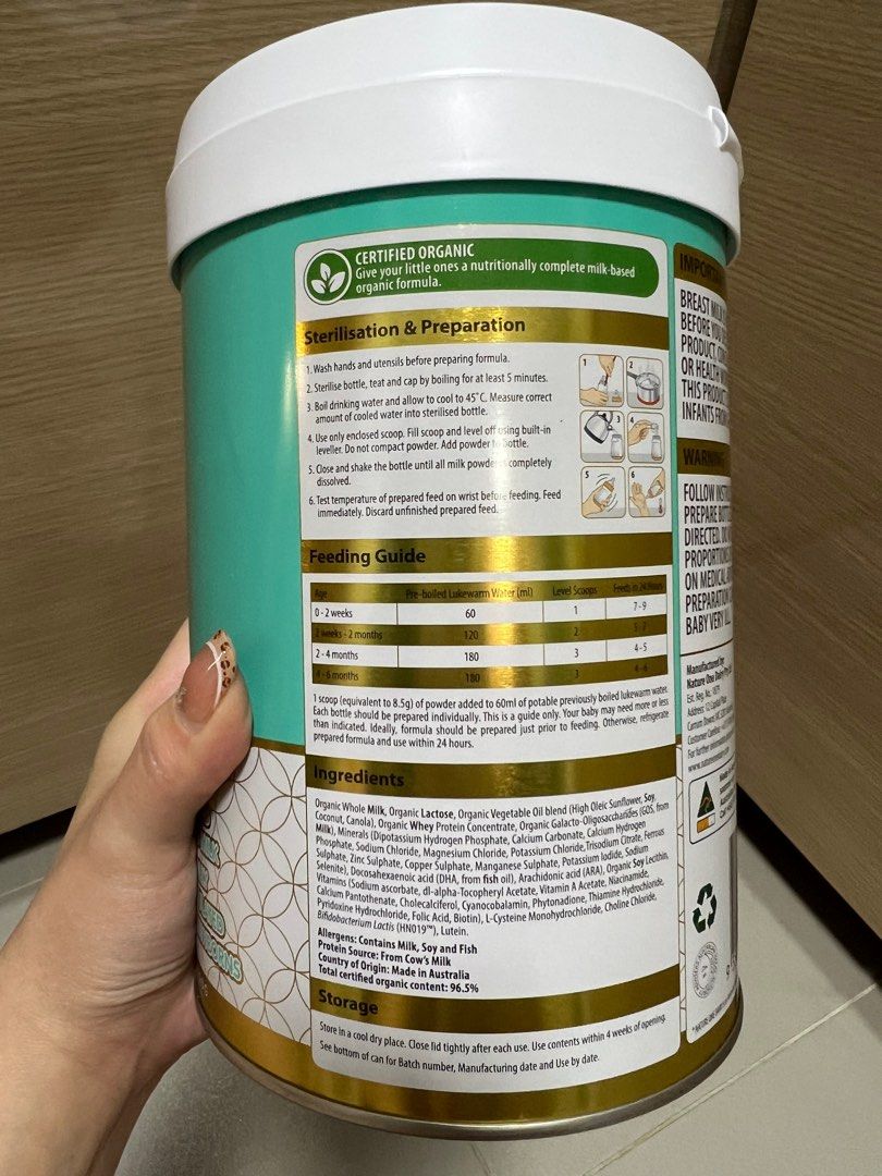 BN Nature One Dairy Organic Newborn (900g), Babies Kids