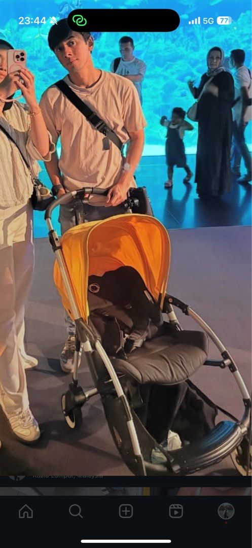 Bugaboo Bee Plus (Category: Strollers) located in Shah Alam. Submitted by cahashim (Listing ID 1378893384, Image 1). Description: Yellow canopy, well used with fair scratches but still works perfectly well!! Nego til letgo, the smoothest stroller ever. Will miss this stroller a lot, full of memories. Hope new owner can take care of it for the next 5/6 years! .