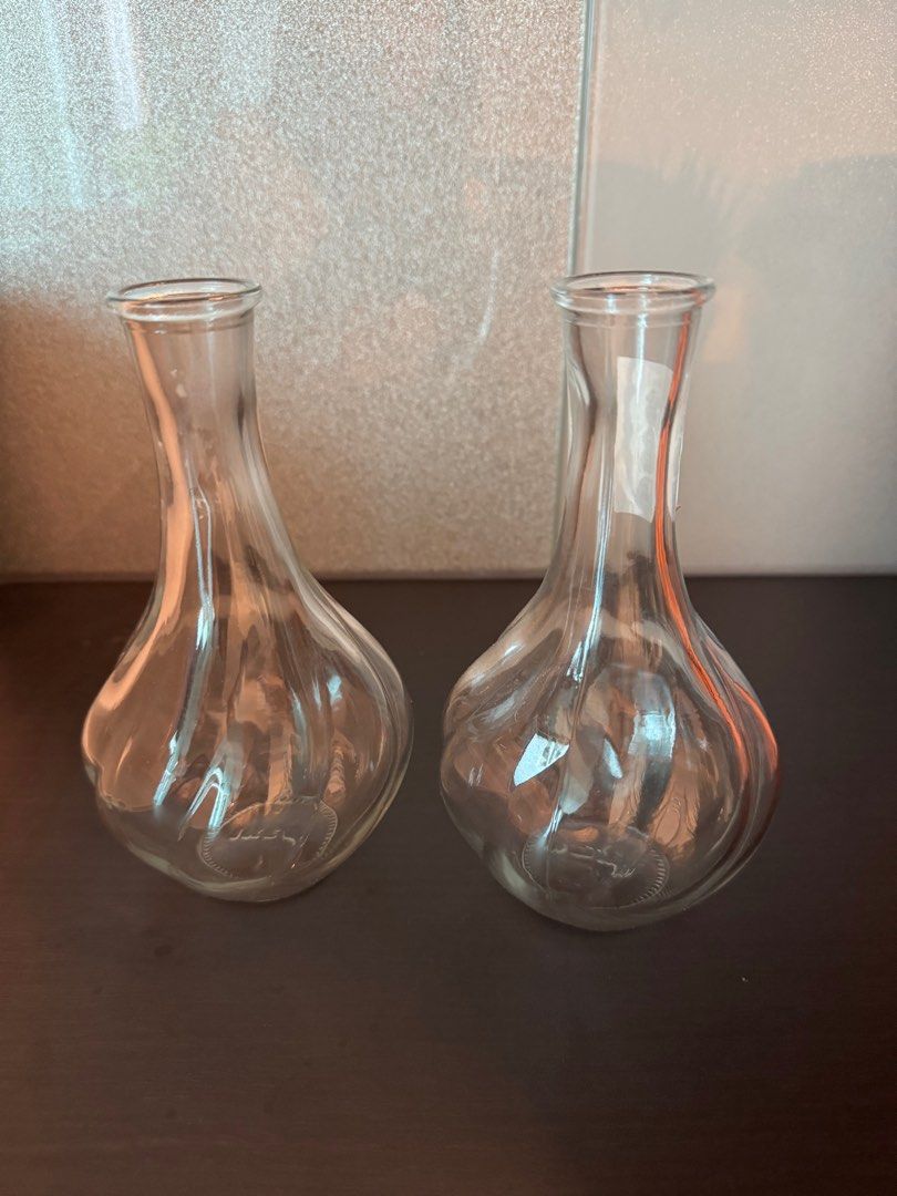 Clear Glass Vases (3 pcs)