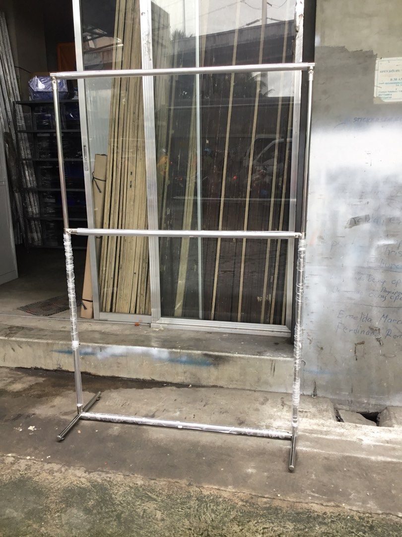Clothing Rack with 2 hanging Bar (Category: Clothes Drying Rack) located in Manila. Submitted by shelvesanddisplay (Listing ID 1378741301, Image 2). Description: Size: 120cm lenght x 50cm depth x 180cm height Material: stainless Color: silver Shelves and Display 1449 Pres. Quirino Ave., cor. Pedro Gil St. Paco, Manila (Beside of “A Taste of Italy”) 09177268814 / 09177269749 Look for Mhars or Allyza.