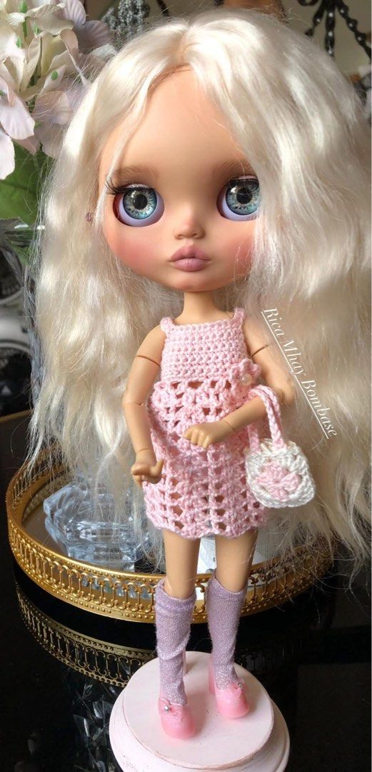 CUSTOM CROCHET DOLL CLOTHES| Blythe doll (Category: Handmade Craft) located in Cavite. Submitted by smallbeanstudio (Listing ID 1378776451, Image 2). Description: 🌸Custom made 🧶Handmade crochet doll clothes 💌DM to order.