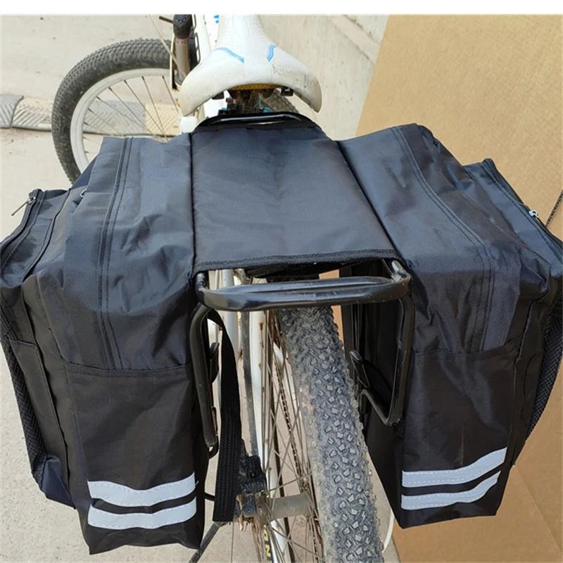 Cycling Double Side Rear Rack Bike 2 In 1 Camo Trunk Bag Mountain Road ...