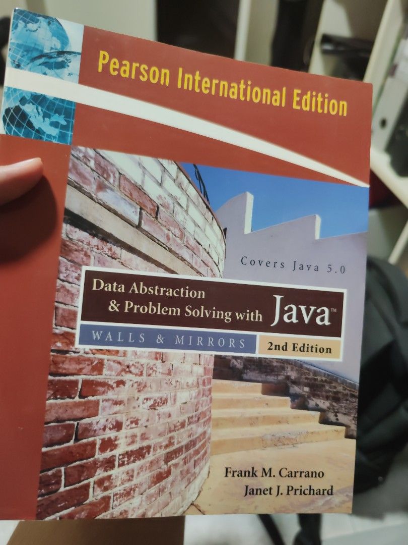 Data Abstraction & Problem Solving with Java Textbook (Category: Textbooks) located in Singapore. Submitted by _parzival_ (Listing ID 1378896697, Image 1). Description: - Data Abstraction & Problem Solving with Java' (2nd Edition) textbook - Pearson International Edition - Please view photos for details.