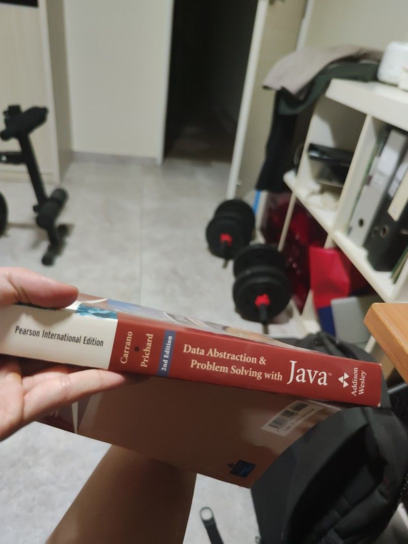 Data Abstraction & Problem Solving with Java Textbook (Category: Textbooks) located in Singapore. Submitted by _parzival_ (Listing ID 1378896697, Image 2). Description: - Data Abstraction & Problem Solving with Java' (2nd Edition) textbook - Pearson International Edition - Please view photos for details.