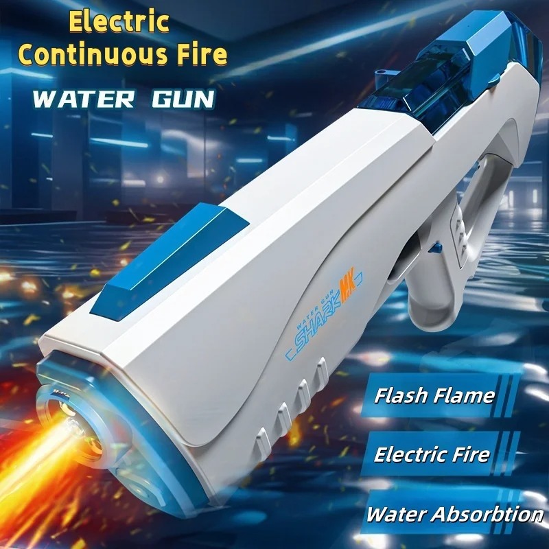Electric Continuous Firing Water Gun With Muzzle Flame Automatic Water ...