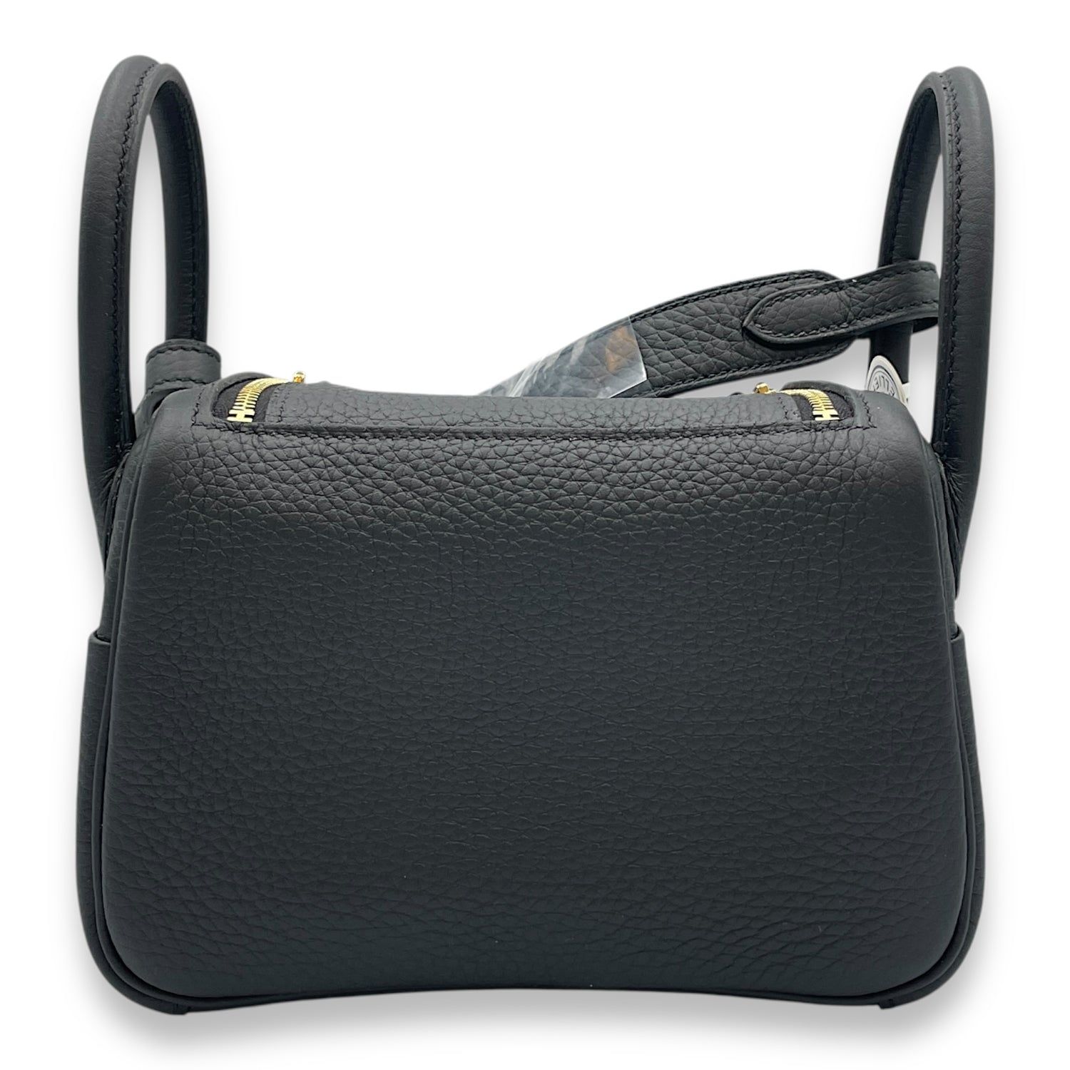 Hermès Lindy II Mini Black in Clemence, Gold hardware (Category: Bags & Wallets) located in Singapore. Submitted by luxlexicon (Listing ID 1378787668, Image 2). Description: SKU CL2506-13271 Brand Hermès Material Clemence Color Black Hardware Gold Accessories DUSTBAG,BOX,ORIGINALRECEIPT Series K Root Category Bags Condition Overall: in unused, brand new condition.