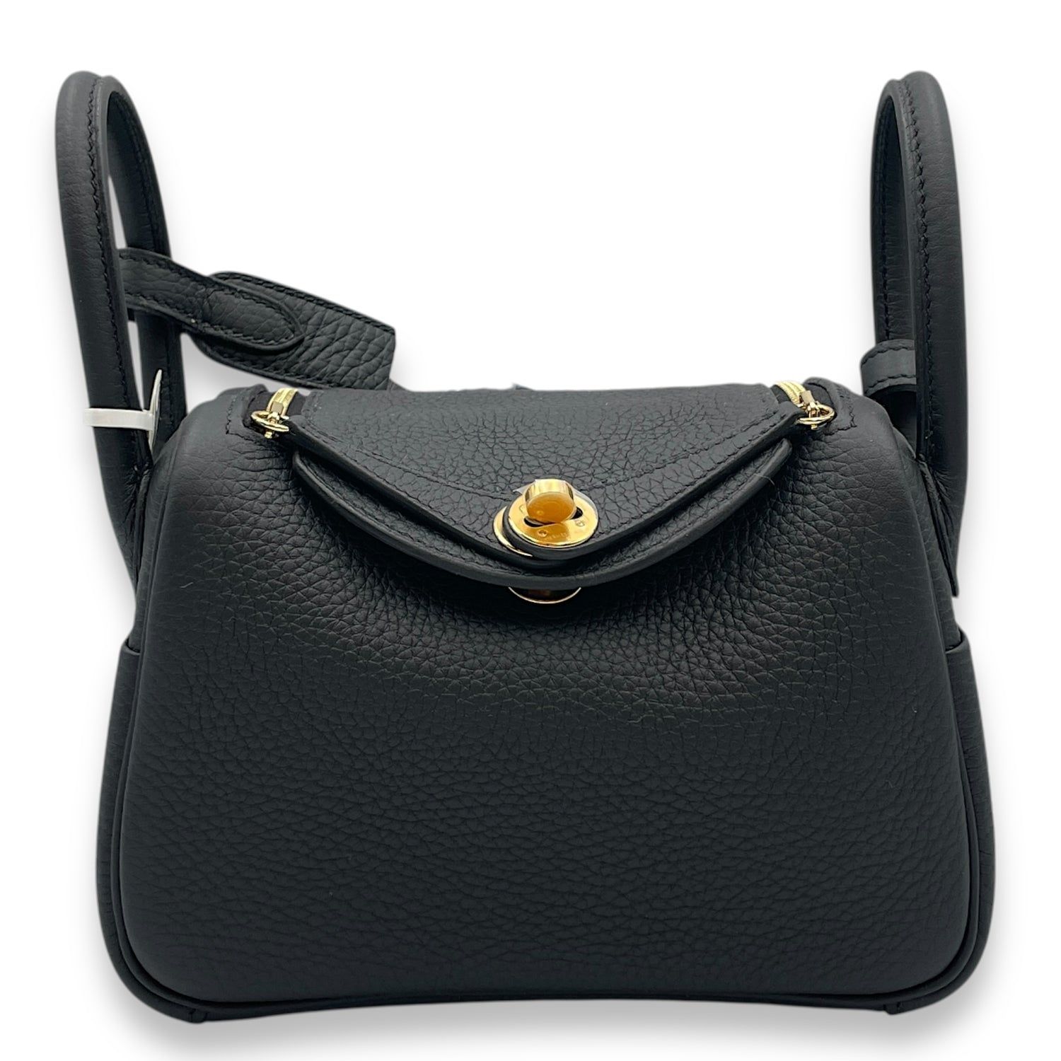 Hermès Lindy II Mini Black in Clemence, Gold hardware (Category: Bags & Wallets) located in Singapore. Submitted by luxlexicon (Listing ID 1378787668, Image 1). Description: SKU CL2506-13271 Brand Hermès Material Clemence Color Black Hardware Gold Accessories DUSTBAG,BOX,ORIGINALRECEIPT Series K Root Category Bags Condition Overall: in unused, brand new condition.
