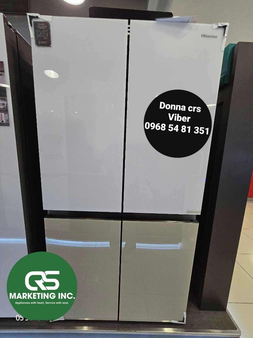 Hisense side by side (Category: Refrigerators and Freezers) located in Manila. Submitted by donnasagao03665 (Listing ID 1378816717, Image 3). Description: 💚 HISENSE SIDE BY SIDE REFRIGERATOR NO FROST INVERTER / HISENSE MULTIDOOR REFRIGERATOR 💚 RC65WS 18.3 cuft - 30,900 RS688N2PW-PU 18.3 cuft - 44,300 RQ768N2PW-KU 21.5 cuft - 61,700 PRICE MAY CHANGE WITHOUT PRIOR NOTICE BRANDNEW AND SEALED 1 YR WARRANTY ON PARTS AND SERVICE 10 YRS WARRANTY ON CO