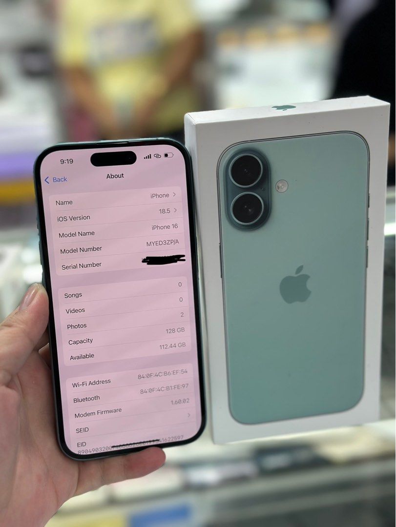 iphone 16 128gb globe lock (Category: iPhone 16 Series) located in San Juan City. Submitted by jalailahmamosaca (Listing ID 1378868424, Image 2). Description: iphone 16 128gb globelock 100bh 148cycle count no issue no dents underwarranty until march 9 2026 Open for COD/COP + SF Manila area (sameday delivery) Province area (via LBC) required DP to avoid cancellations Physical store: Greenhills Shopping Center, 2ndfloor Contact#: 09125890826 Page:l