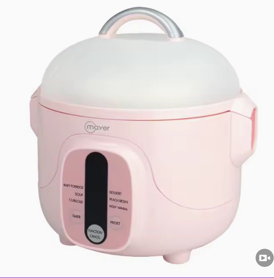 Personal Double Boiler - Pink (Category: Other Kitchen Appliances) located in Singapore. Submitted by katiefoong (Listing ID 1378808253, Image 1). Description: This Mayer double boiler MMDB700 is perfect for preparing porridge, soup, and desserts. It features a timer and preset functions for convenience. The pink color and compact design make it a stylish addition to any kitchen. Includes the inner ceramic pot. 0.7L capacity .