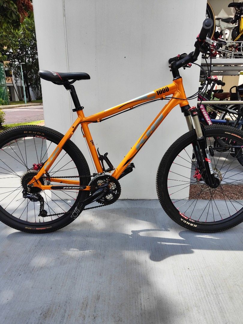 Mountain bike / MTB/bicycle (Category: Bicycles) located in Singapore. Submitted by buyer.248 (Listing ID 1378796058, Image 1). Description: Khsmountain bike Shimano 3x9 speed fork with lockout - Hydraulic Disc brakes - Kenda tires - Good condition - Suitable for trails and city riding - Comfortable saddle - Ready to ride!.