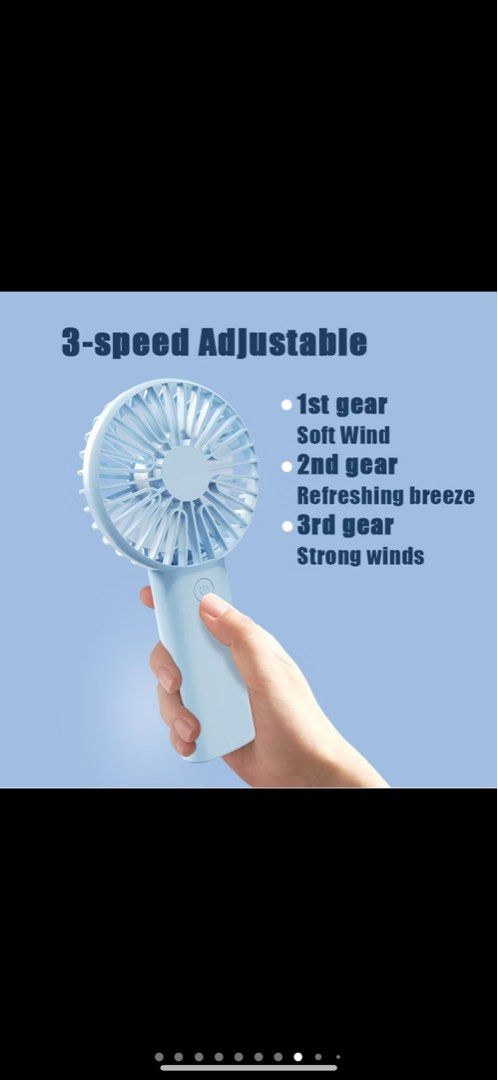 Portable Handheld Fan - 3 Speed Adjustable64885337640195112