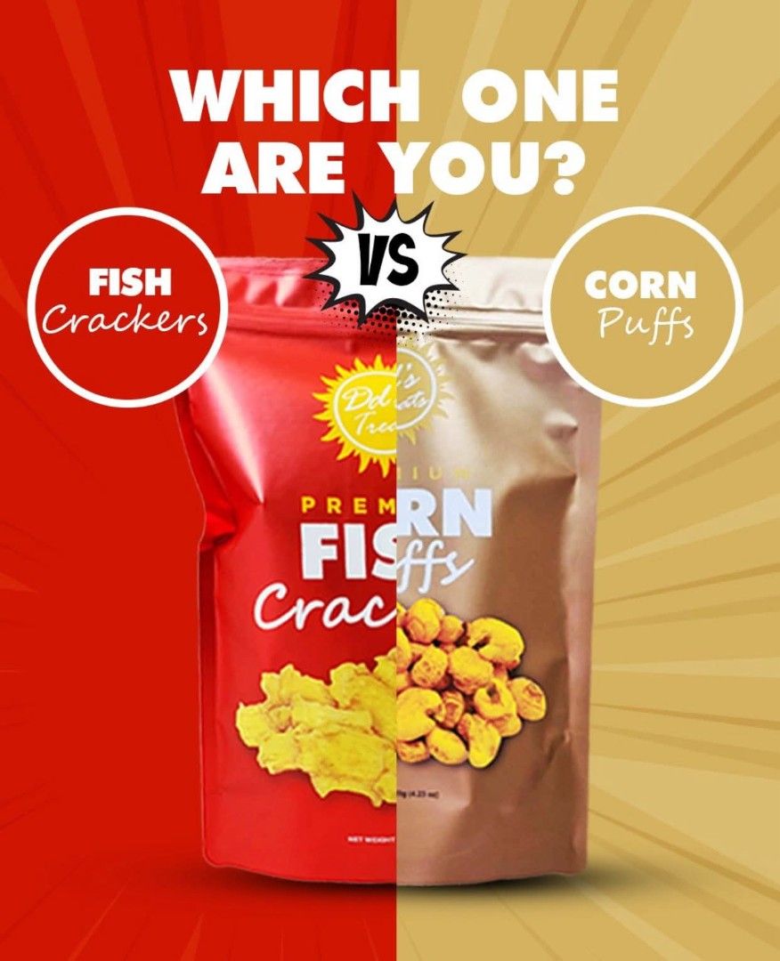Premium Fish Crackers & Corn Puffs (Category: Other Food & Drinks) located in Manila. Submitted by joiego (Listing ID 1378744710, Image 3). Description: pm to order 😊.